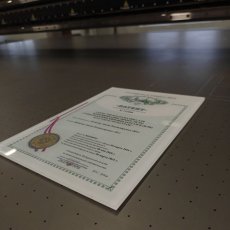 Печать на прозрачном оргстекле 5 мм с внутренней стороны