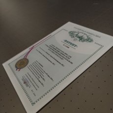 Диплом на прозрачном оргстекле с внутренней печатью