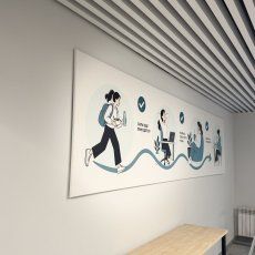 Картина на холсте 4×1 м в колледже архитектуры и градостроительства
