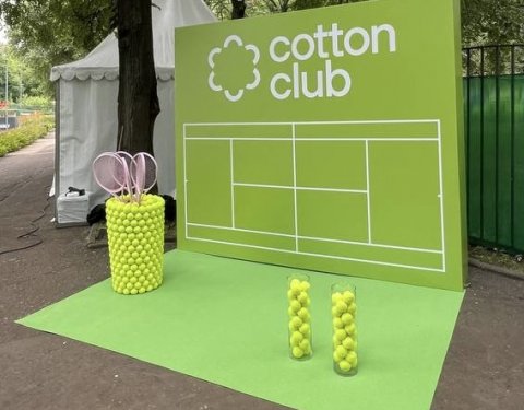 Фотозона с полом Cotton club